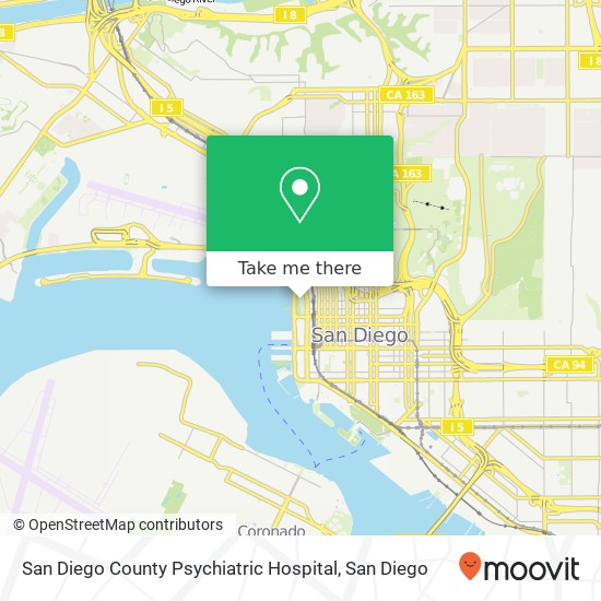 San Diego County Psychiatric Hospital map