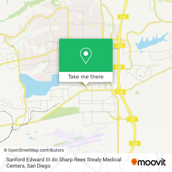Mapa de Sanford Edward III do Sharp Rees Stealy Medical Centers