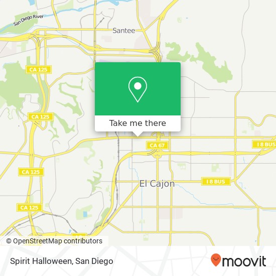 Mapa de Spirit Halloween