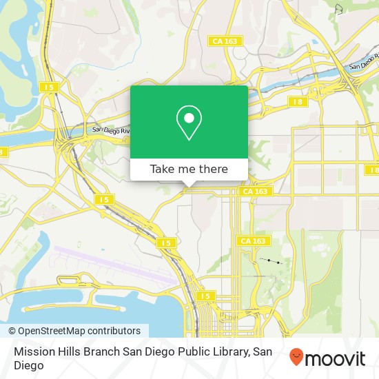 Mapa de Mission Hills Branch San Diego Public Library