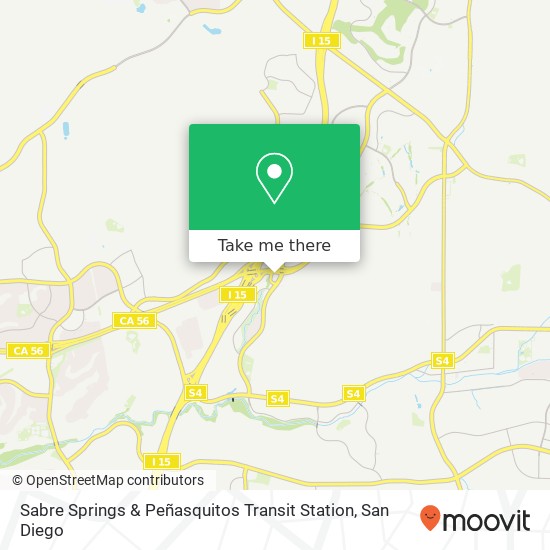 Sabre Springs & Peñasquitos Transit Station map