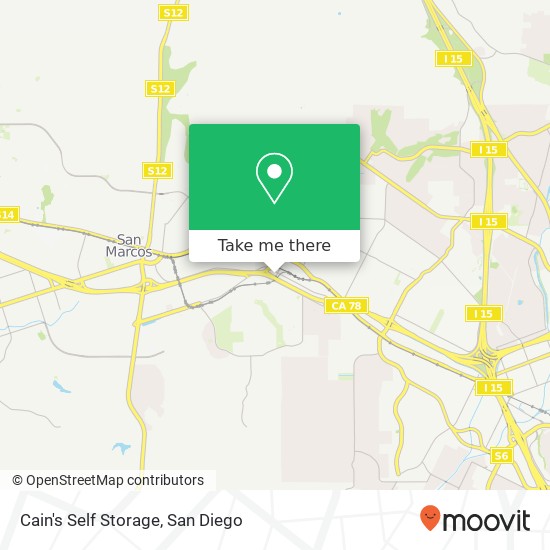 Cain's Self Storage map