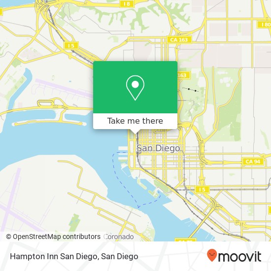 Hampton Inn San Diego map