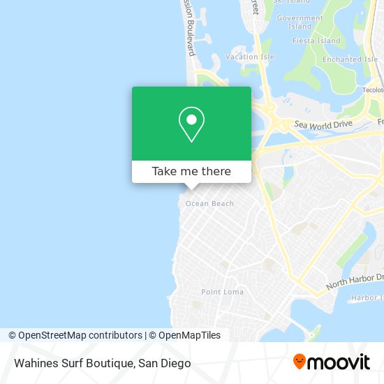 Wahines Surf Boutique map