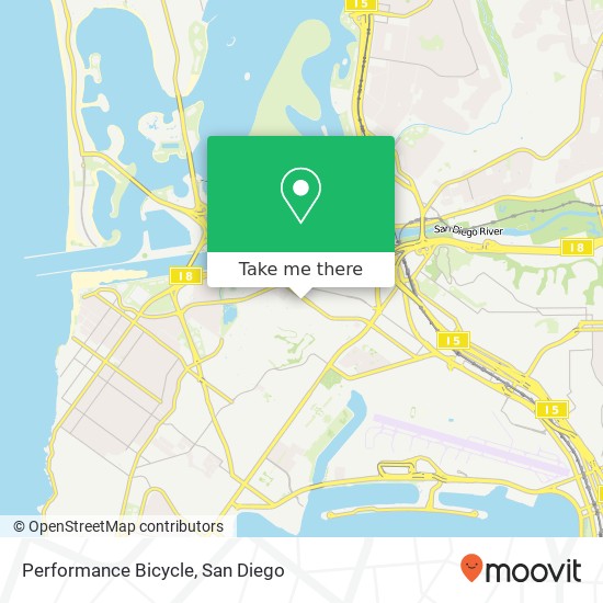 Performance Bicycle map