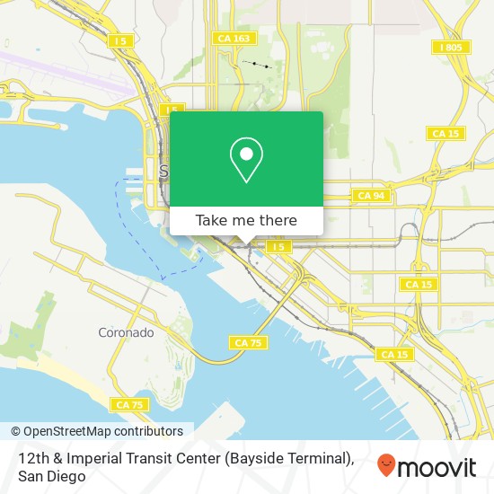 Mapa de 12th & Imperial Transit Center (Bayside Terminal)