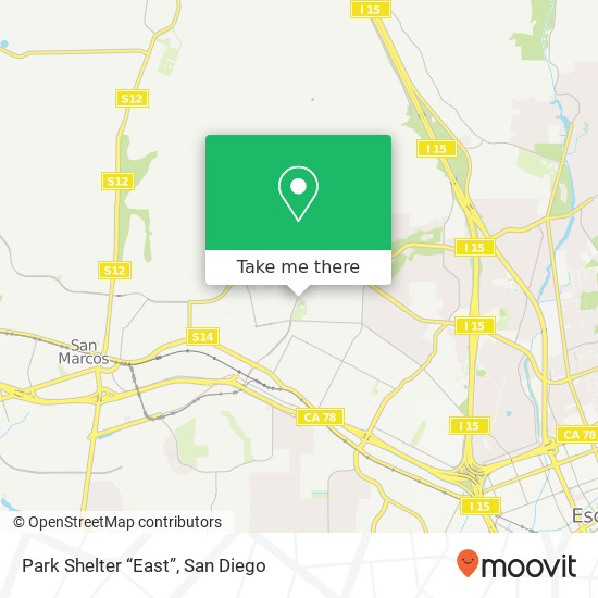 Mapa de Park Shelter “East”