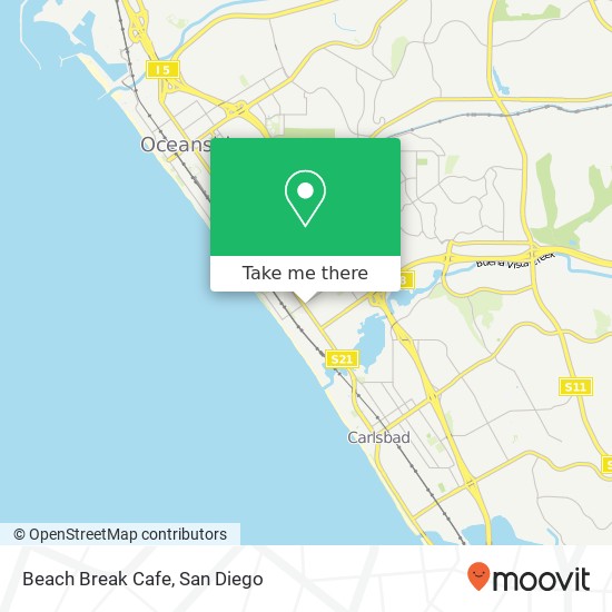Beach Break Cafe map