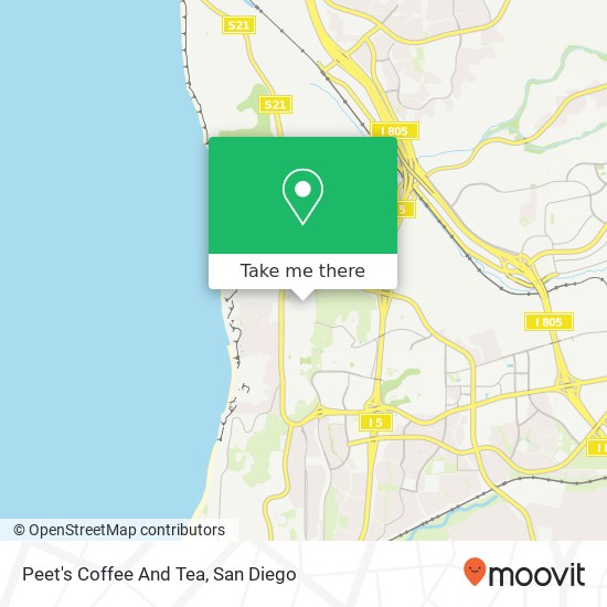 Mapa de Peet's Coffee And Tea