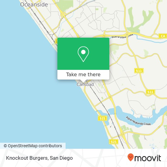 Knockout Burgers map