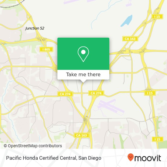 Mapa de Pacific Honda Certified Central