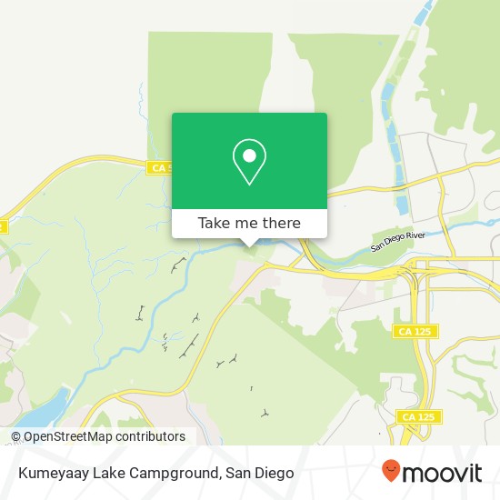 Mapa de Kumeyaay Lake Campground