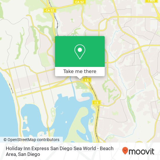 Holiday Inn Express San Diego Sea World - Beach Area map