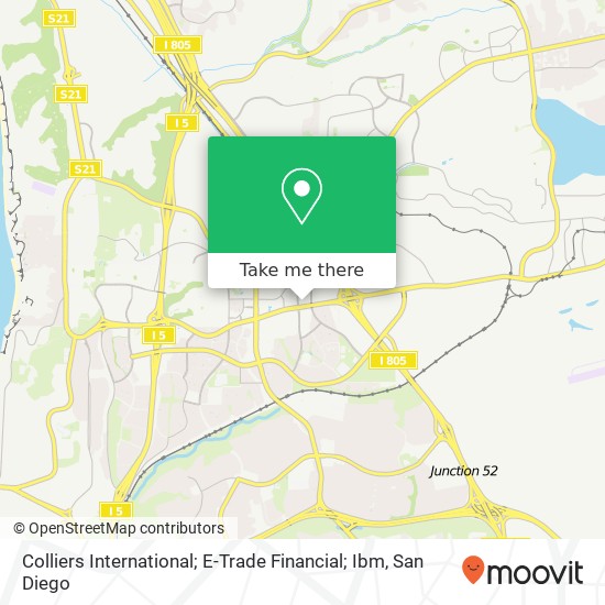 Mapa de Colliers International; E-Trade Financial; Ibm