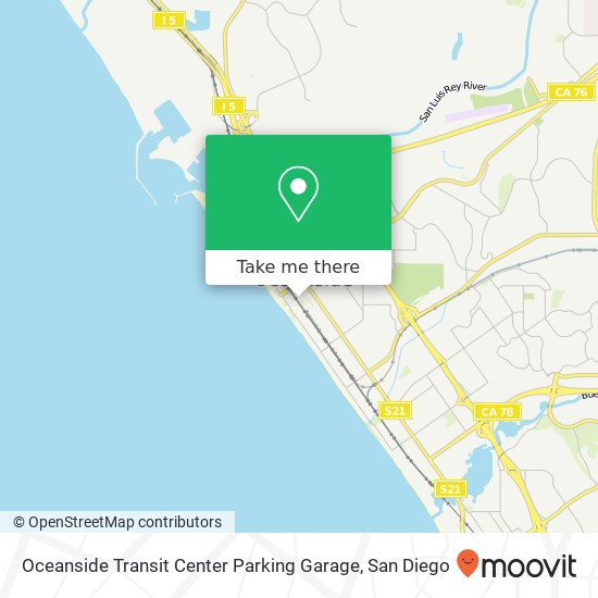 Oceanside Transit Center Parking Garage map