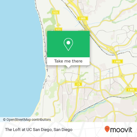 Mapa de The Loft at UC San Diego