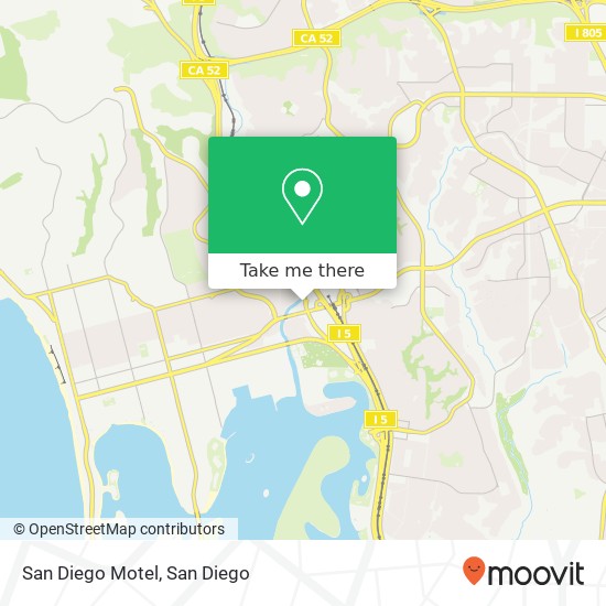 San Diego Motel map