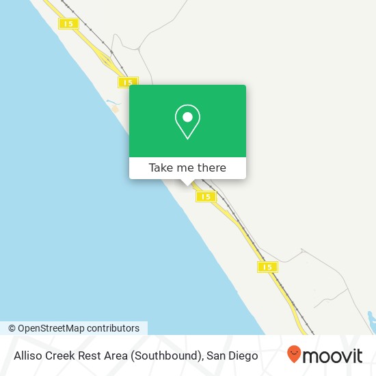 Mapa de Alliso Creek Rest Area (Southbound)