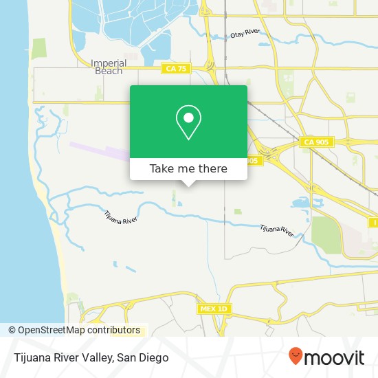Mapa de Tijuana River Valley