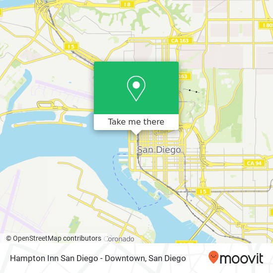 Hampton Inn San Diego - Downtown map