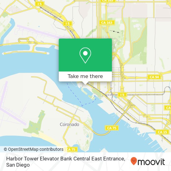 Harbor Tower Elevator Bank Central East Entrance map