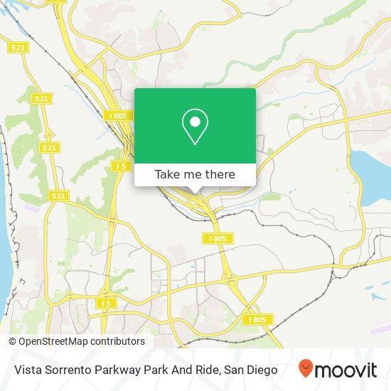 Mapa de Vista Sorrento Parkway Park And Ride