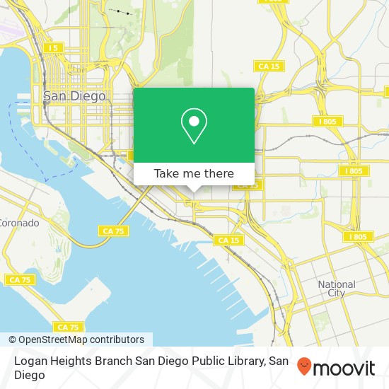 Mapa de Logan Heights Branch San Diego Public Library