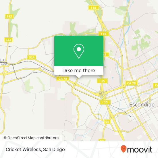 Mapa de Cricket Wireless