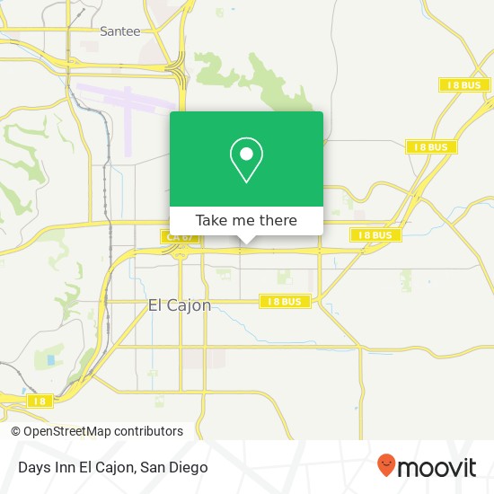 Days Inn El Cajon map