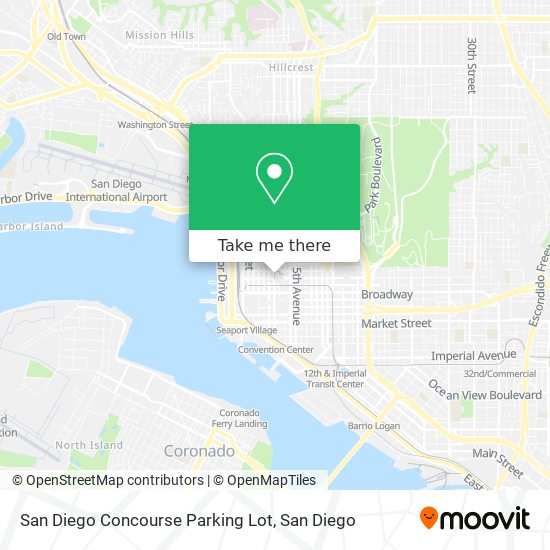 Mapa de San Diego Concourse Parking Lot