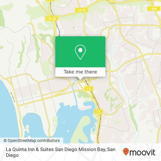 Mapa de La Quinta Inn & Suites San Diego Mission Bay
