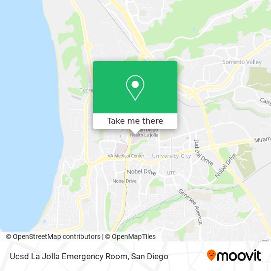 Ucsd La Jolla Emergency Room map