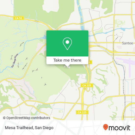 Mesa Trailhead map