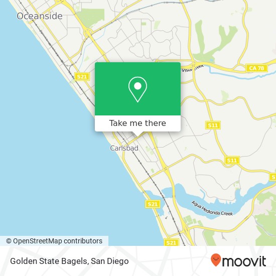 Mapa de Golden State Bagels