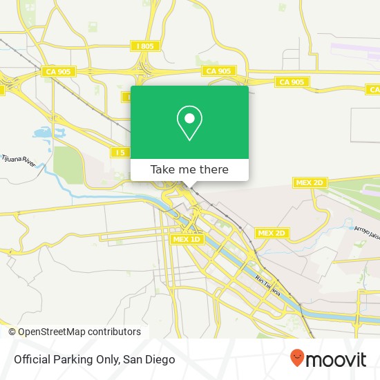 Official Parking Only map