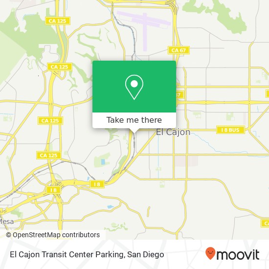 Mapa de El Cajon Transit Center Parking