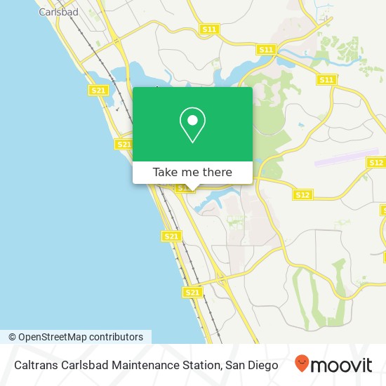 Mapa de Caltrans Carlsbad Maintenance Station