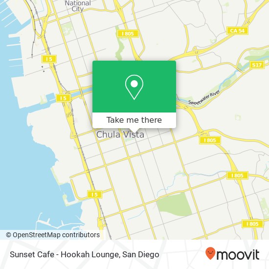 Mapa de Sunset Cafe - Hookah Lounge