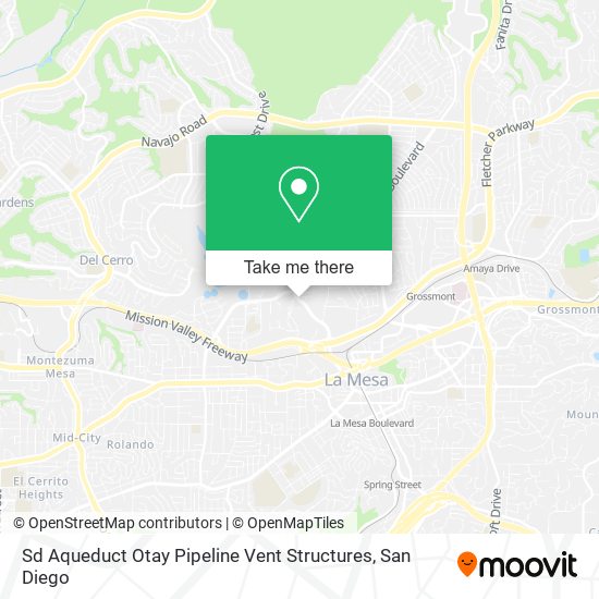 Mapa de Sd Aqueduct Otay Pipeline Vent Structures