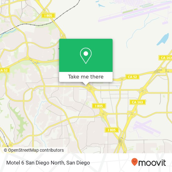 Mapa de Motel 6 San Diego North