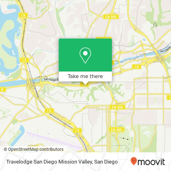 Mapa de Travelodge San Diego Mission Valley