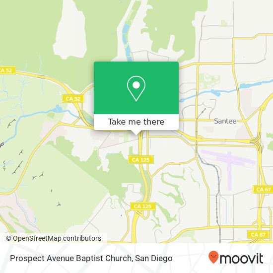 Prospect Avenue Baptist Church map