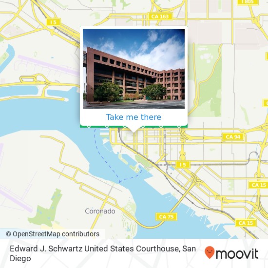 Edward J. Schwartz United States Courthouse map