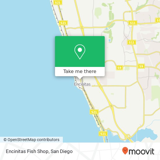 Mapa de Encinitas Fish Shop