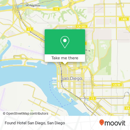 Found Hotel San Diego map