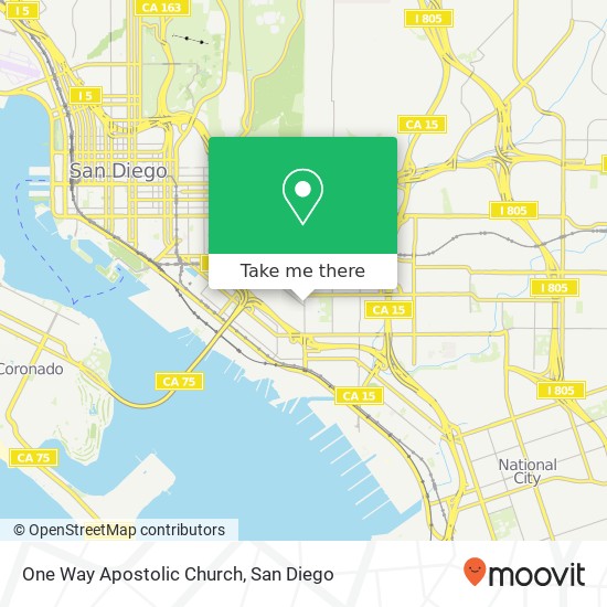 One Way Apostolic Church map