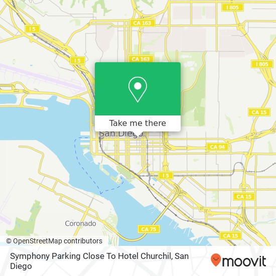 Mapa de Symphony Parking Close To Hotel Churchil