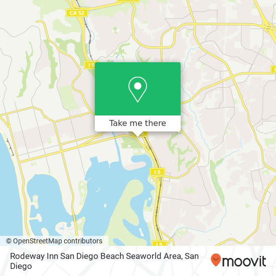 Rodeway Inn San Diego Beach Seaworld Area map