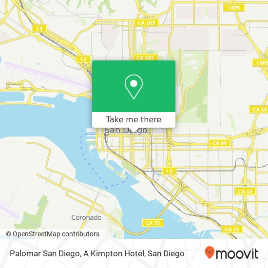 Mapa de Palomar San Diego, A Kimpton Hotel