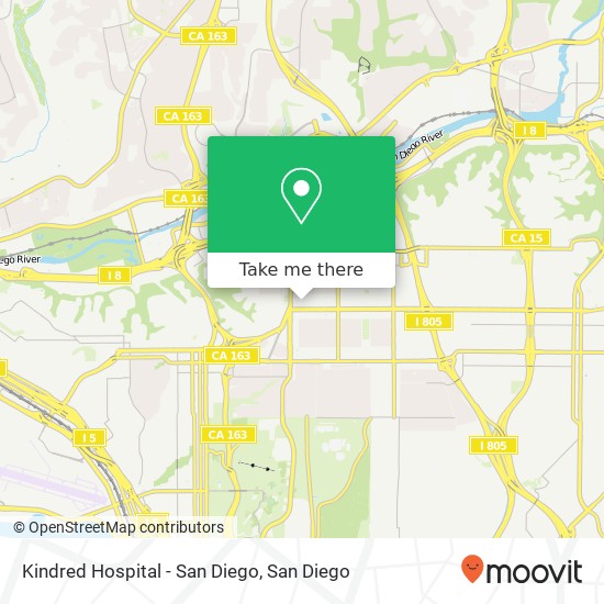 Mapa de Kindred Hospital - San Diego